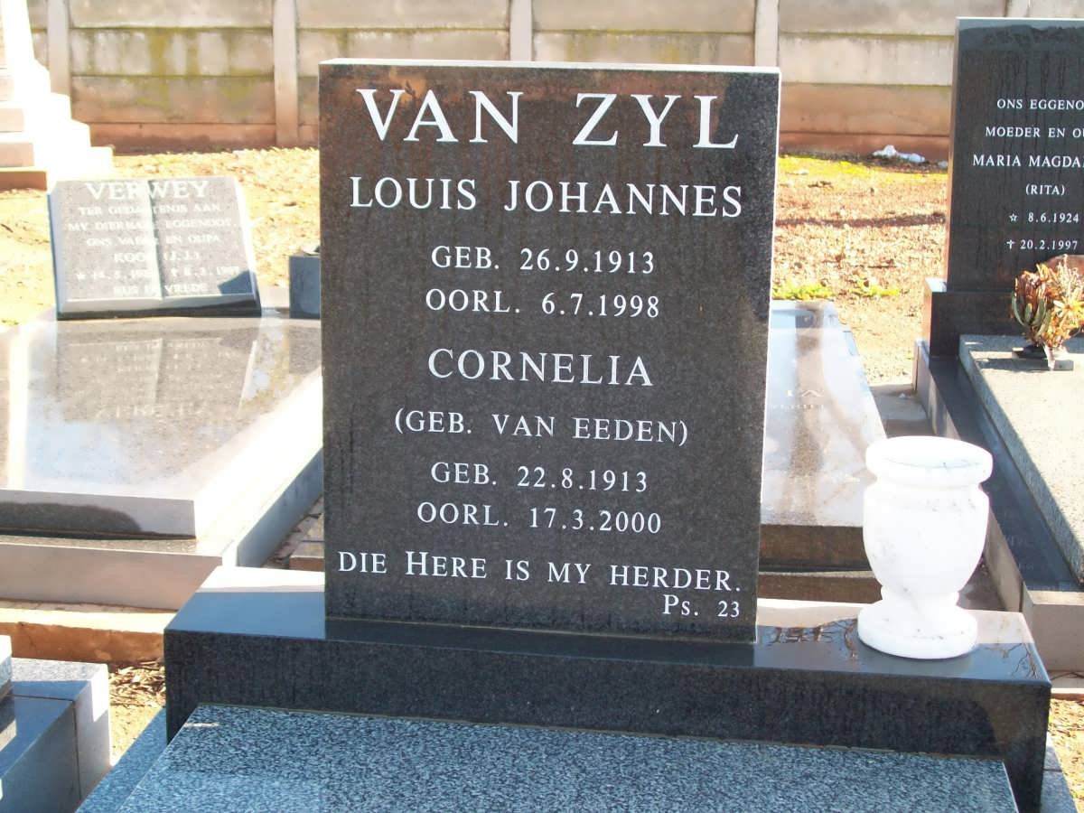 ZYL Louis Johannes, van 1913-1998 &amp; Cornelia VAN EEDEN 1913-2000