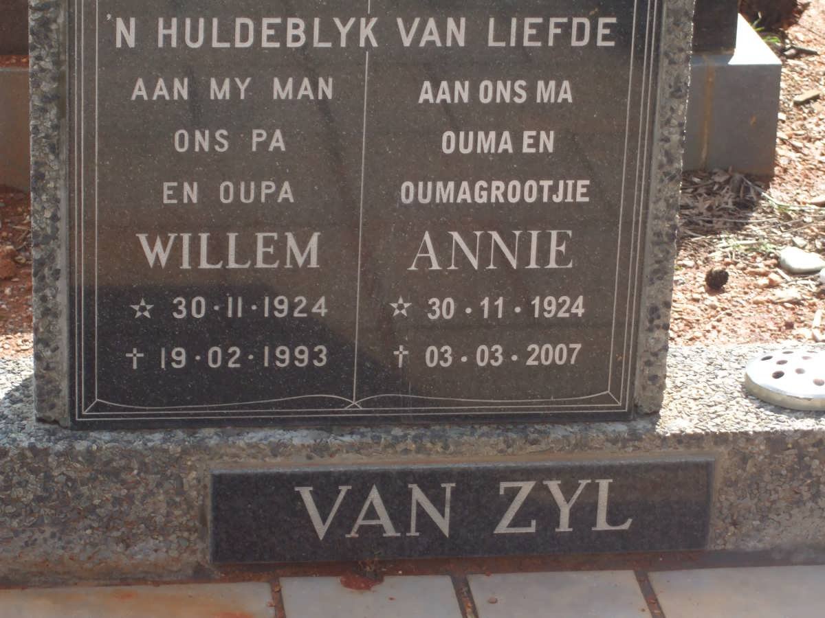 ZYL Willem, van 1924-1993 &amp; Annie 1924-2007