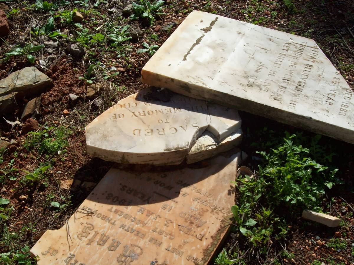 3. Old graves destroyed