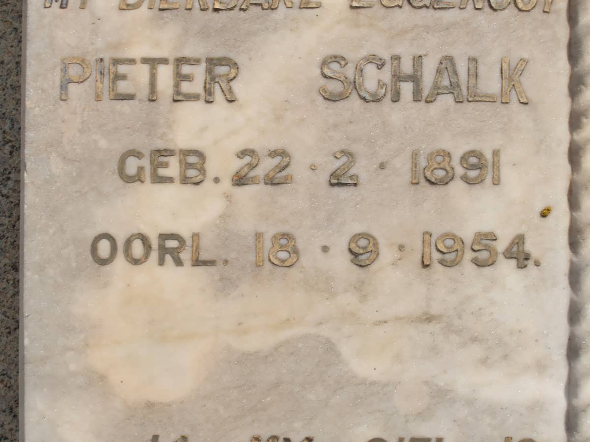 ? Pieter Schalk 1891-1954