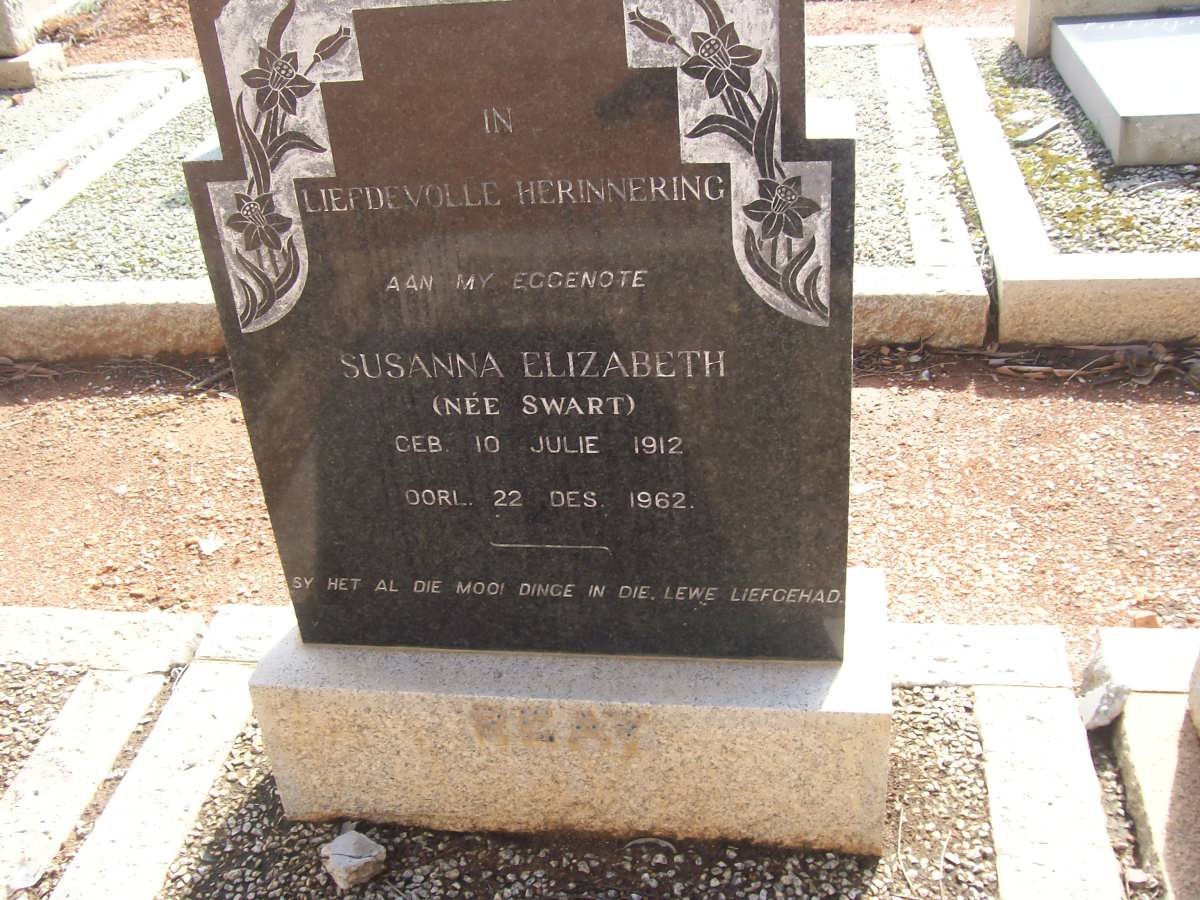 ? Susanna Elizabeth nee SWART 1912-1962