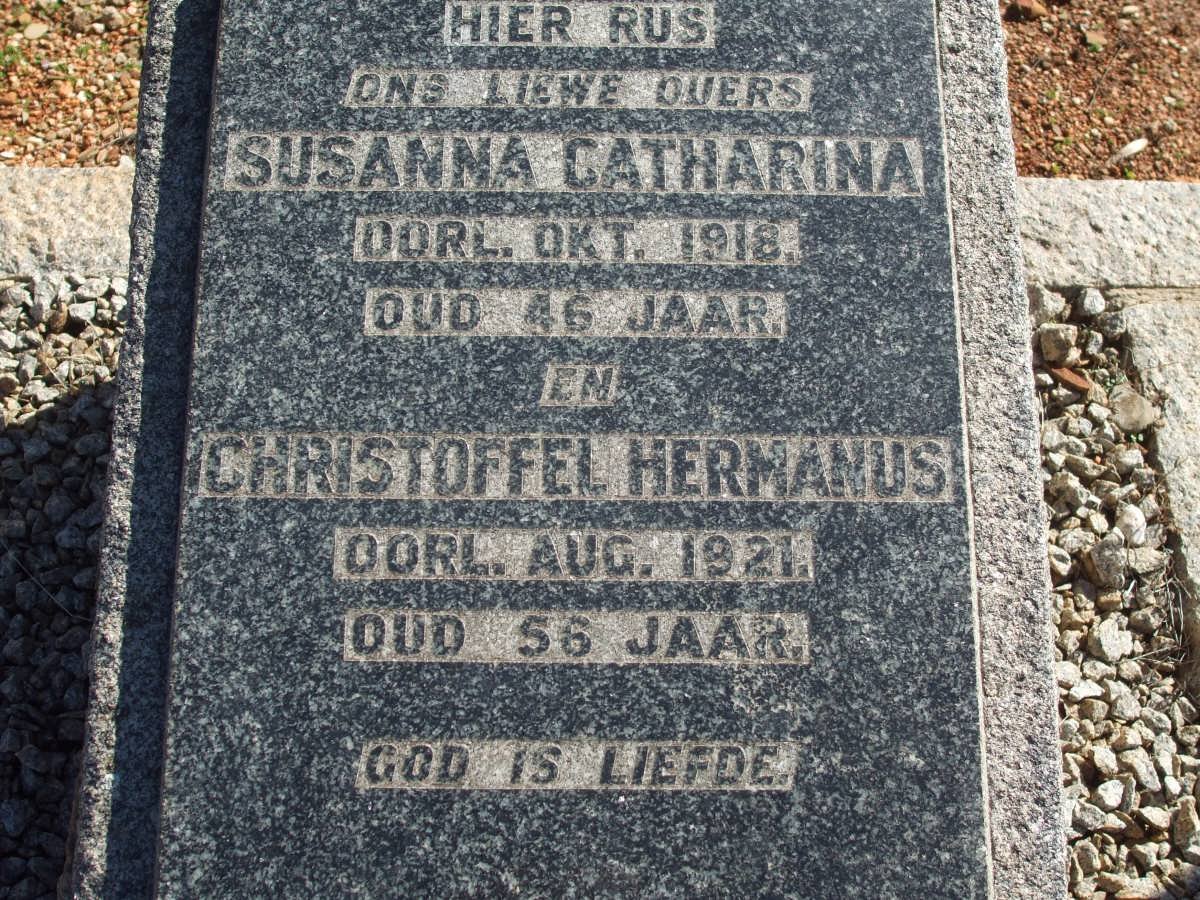 ? Christoffel Hermanus -1921 &amp; Susanna Catharina -1918