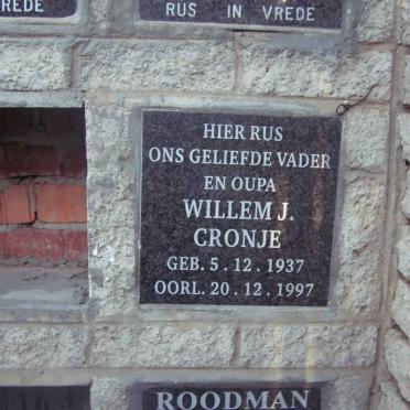 CRONJE Willem J. 1937-1997