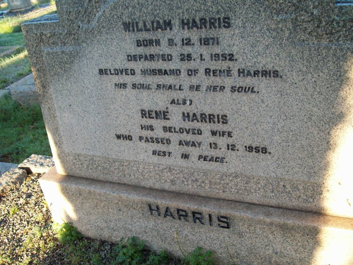 HARRIS William 1871-1952 &amp; Rene -1958