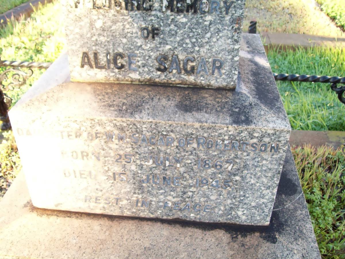 SAGAR Alice 1867-1945