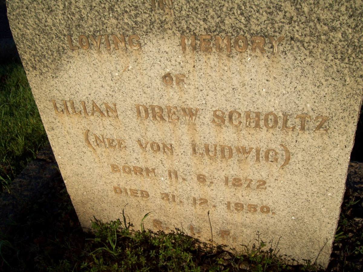 SCHOLTZ Lilian Drew nee VON LUDWIG 1872-1950