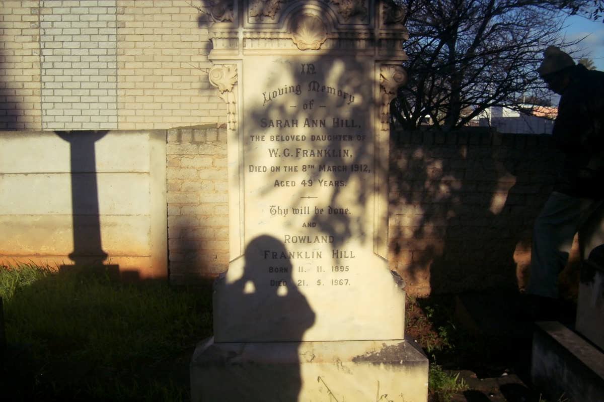 HILL Rowland Franklin 1895-1967 &amp; Sara Ann FRANKLIN -1912
