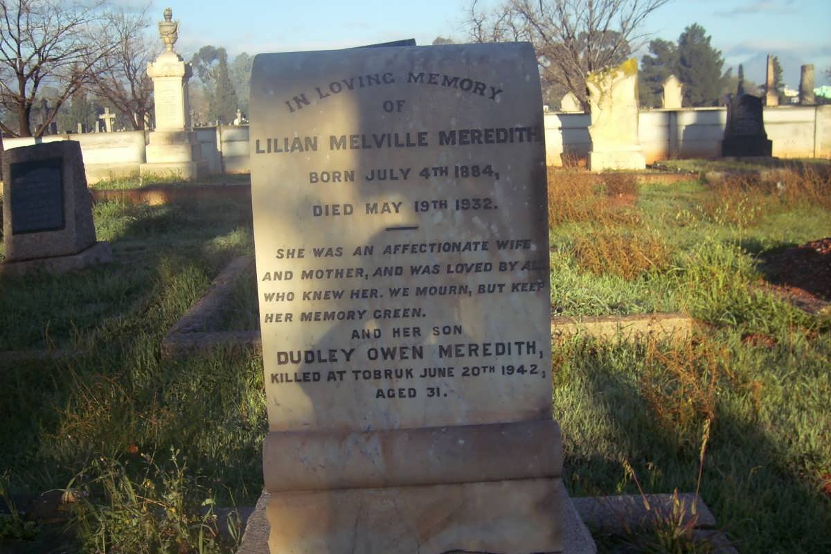 MEREDITH Dudley Owen -1942 :: MEREDITH Lilian Melville 1884-1932