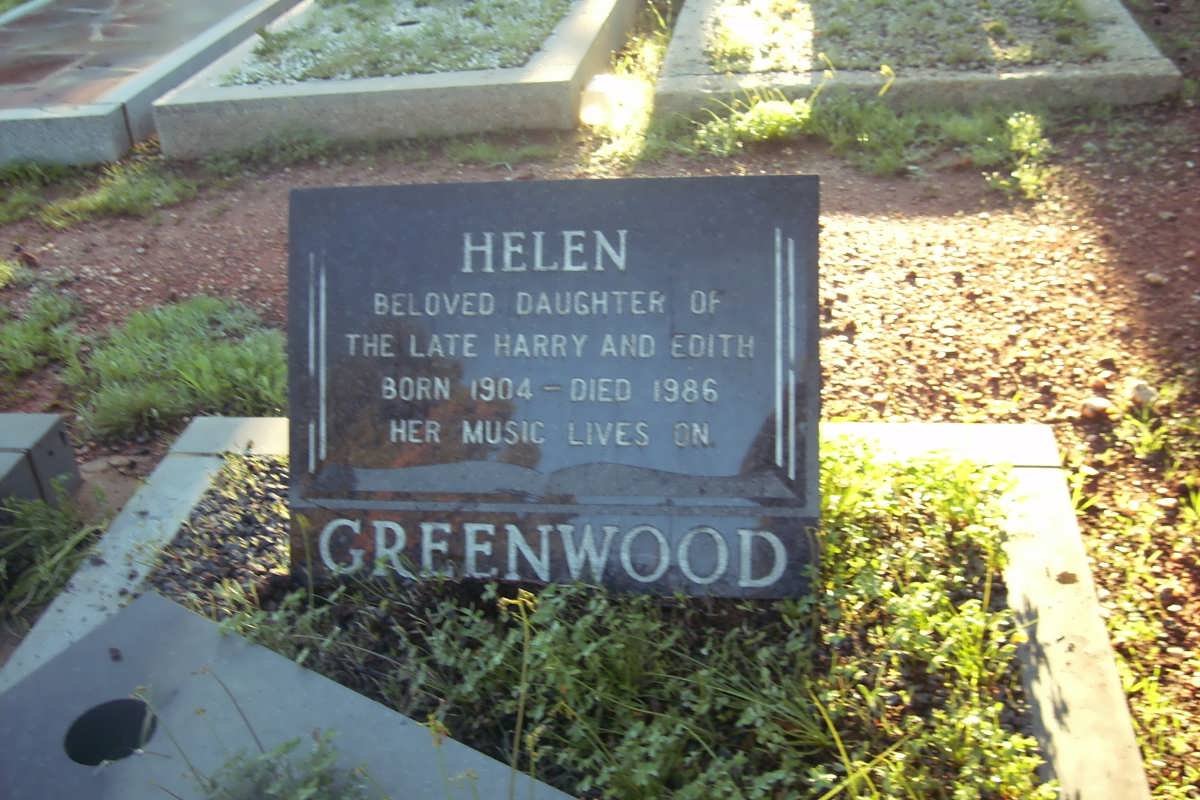 GREENWOOD Helen 1904-1986