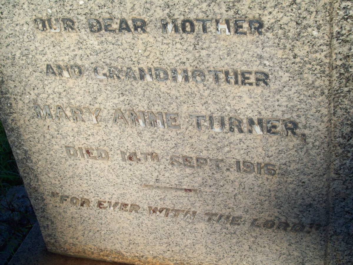 TURNER Mary Anne -1916