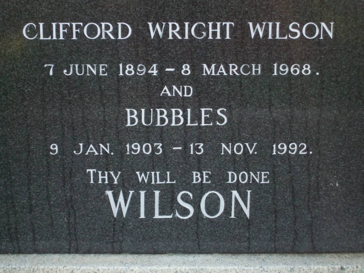 WILSON Clifford Wright 1894-1968 &amp; Bubbles 1903-1992