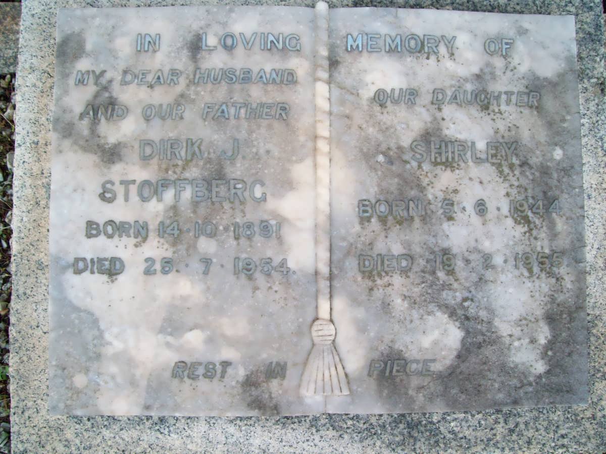 STOFFBERG Dirk J. 1891-1954 :: STOFFBERG Shirley 1944-1955