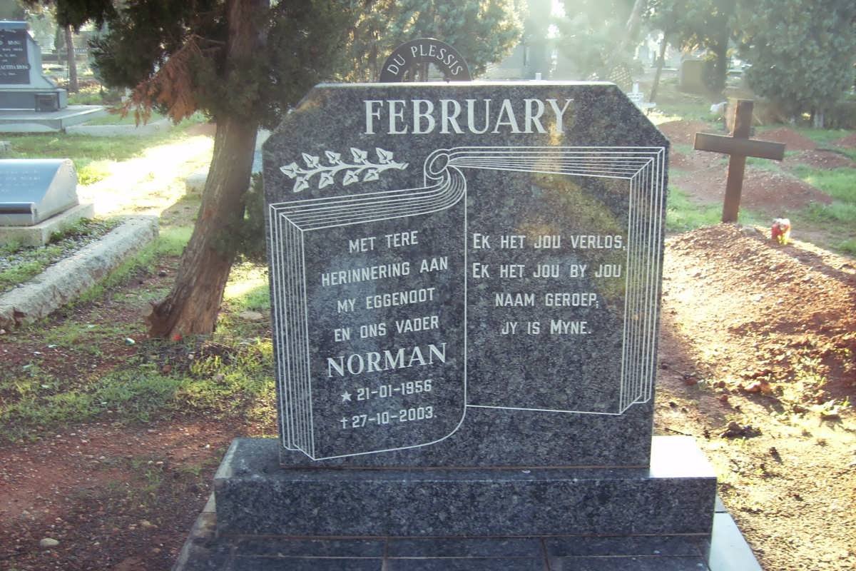 FEBRUARY Norman 1956-2003