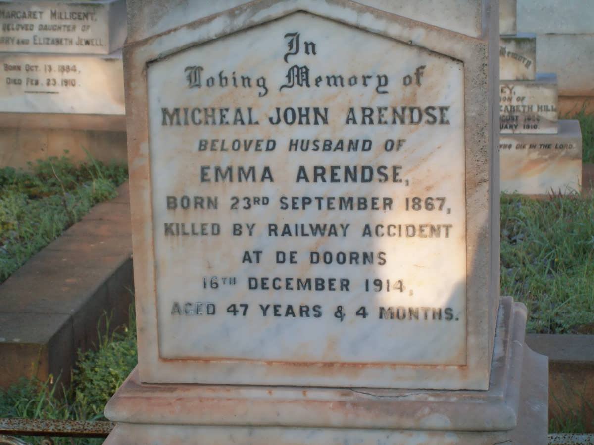 ARENDSE Micheal John 1867-1914