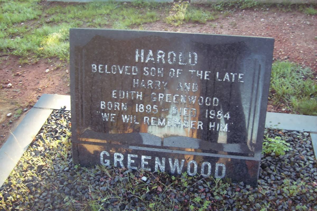 GREENWOOD Harold 1895-1984
