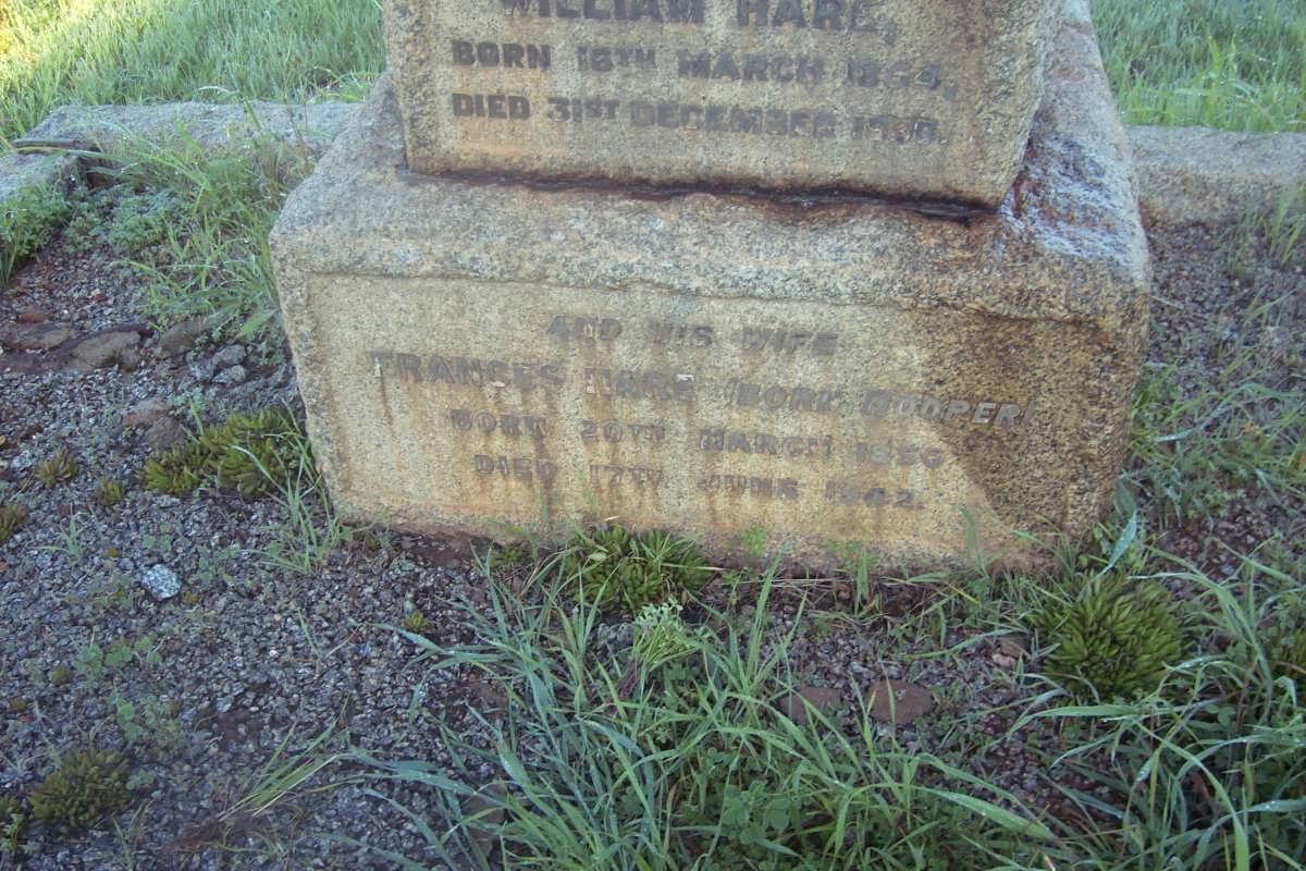 HARE William 1854-19?? &amp; Frances HOOPER 1856-1942