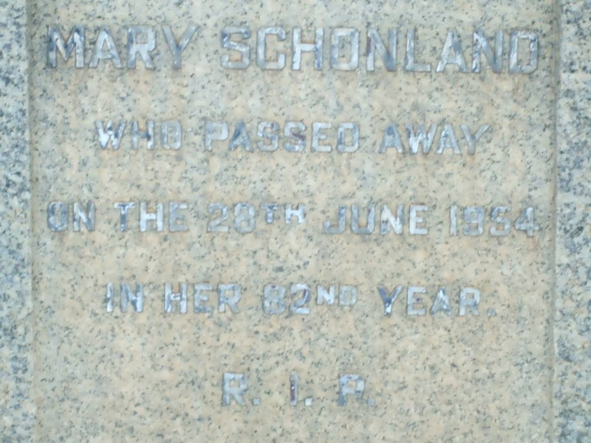 SCHONLAND Mary -1954