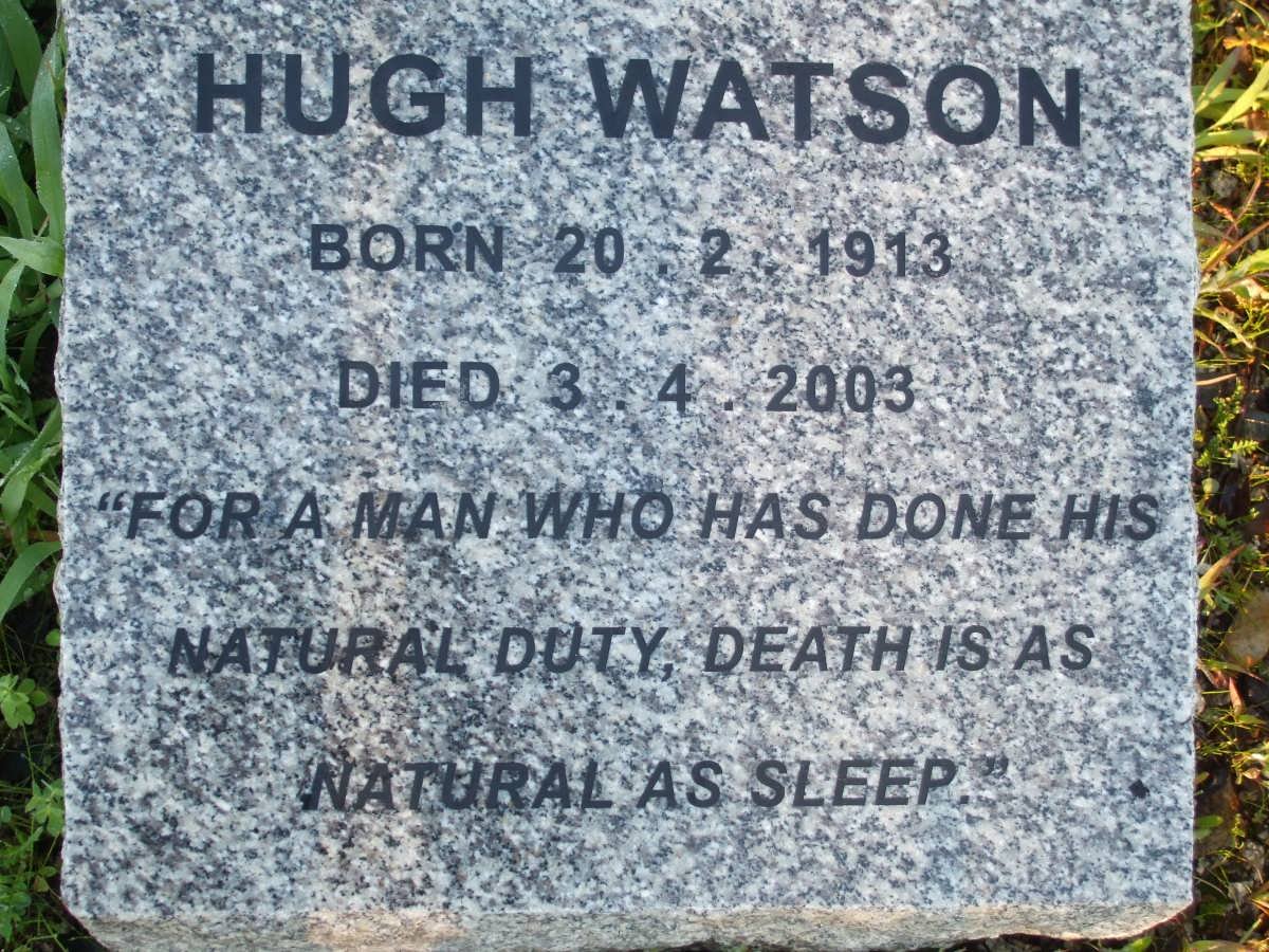 WATSON Hugh 1913-2003