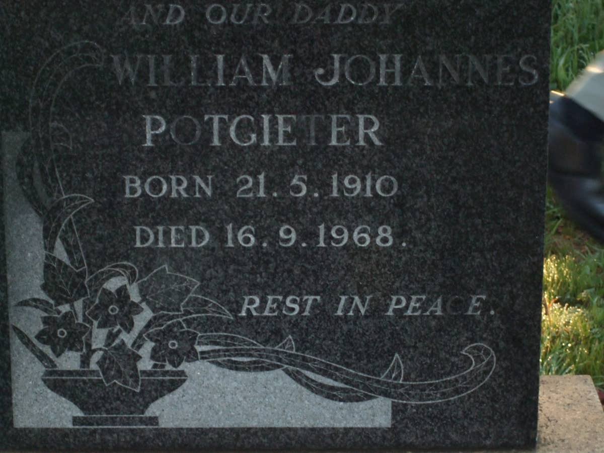 POTGIETER William Johannes 1910-1968 :: ROUX Agnes Phyllis nee OLIVIER 1912-2003