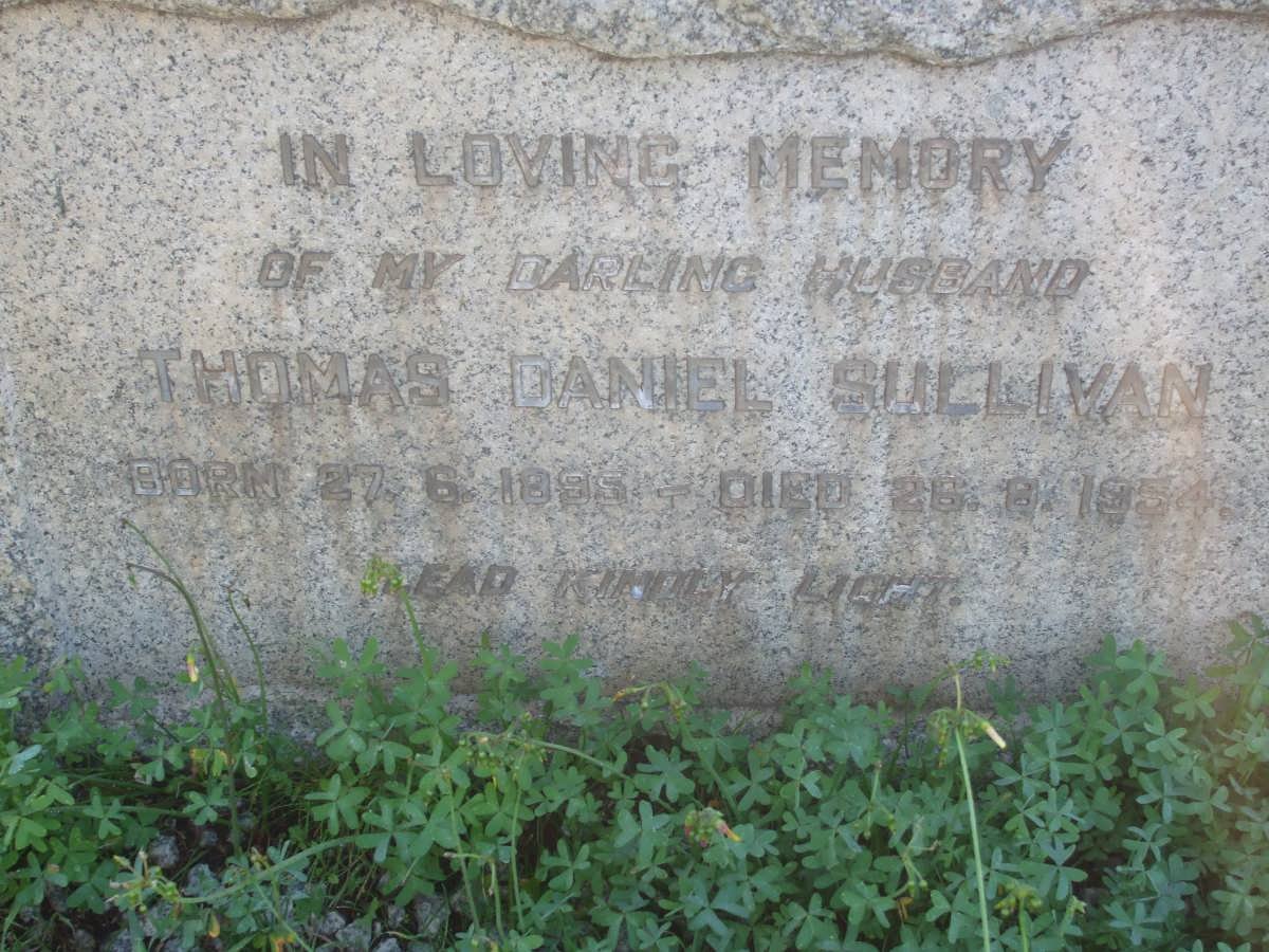 SULLIVAN Thomas Daniel 1895-1954 &amp; Johanna Frederika 1897-1988