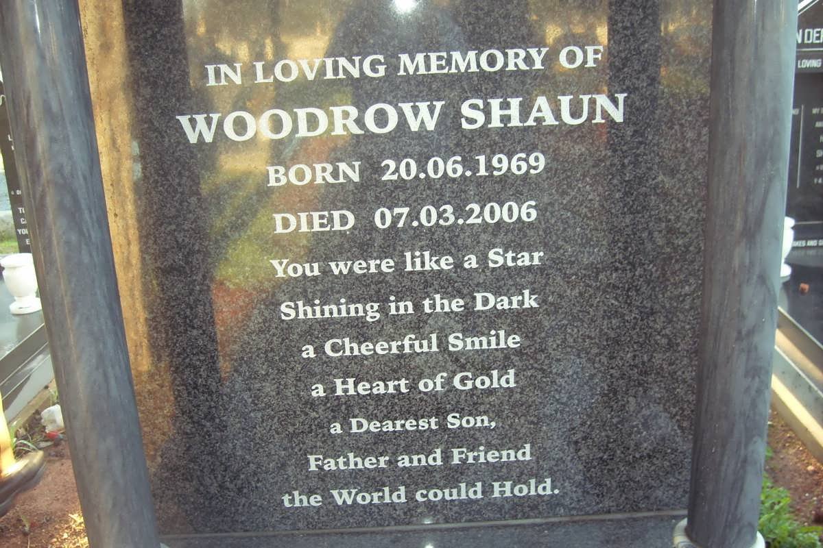 DANIELS Woodrow Shaun 1969-2002