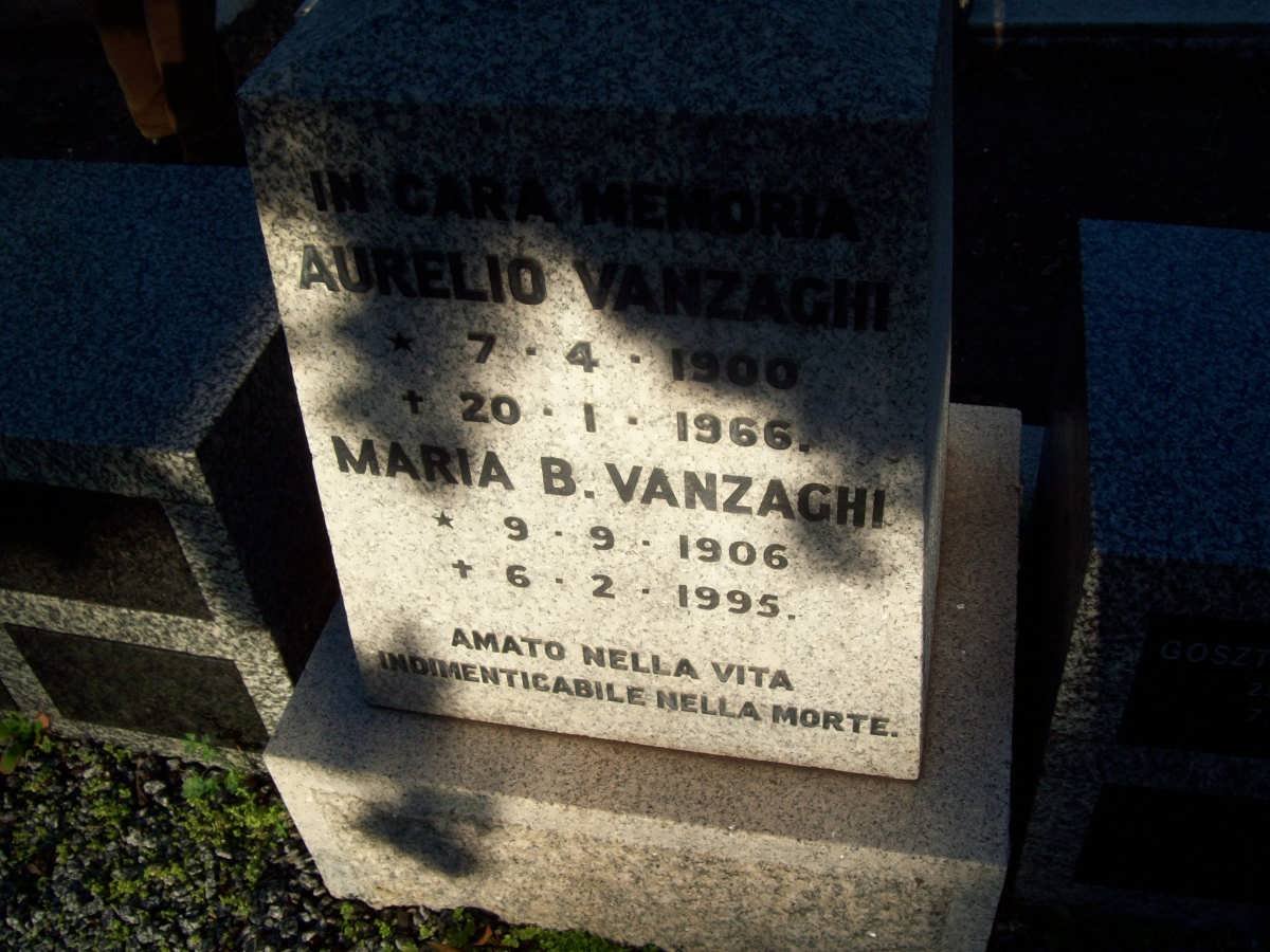 VANZAGHI Aurelio 1900-1966 &amp; Maria B. 1906-1995