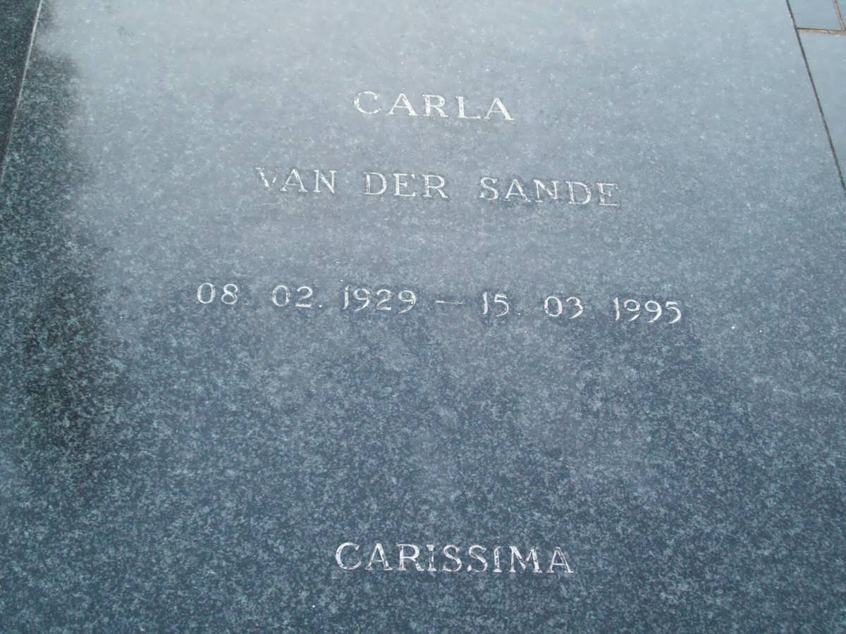 SANDE Carla, van der 1929-1995