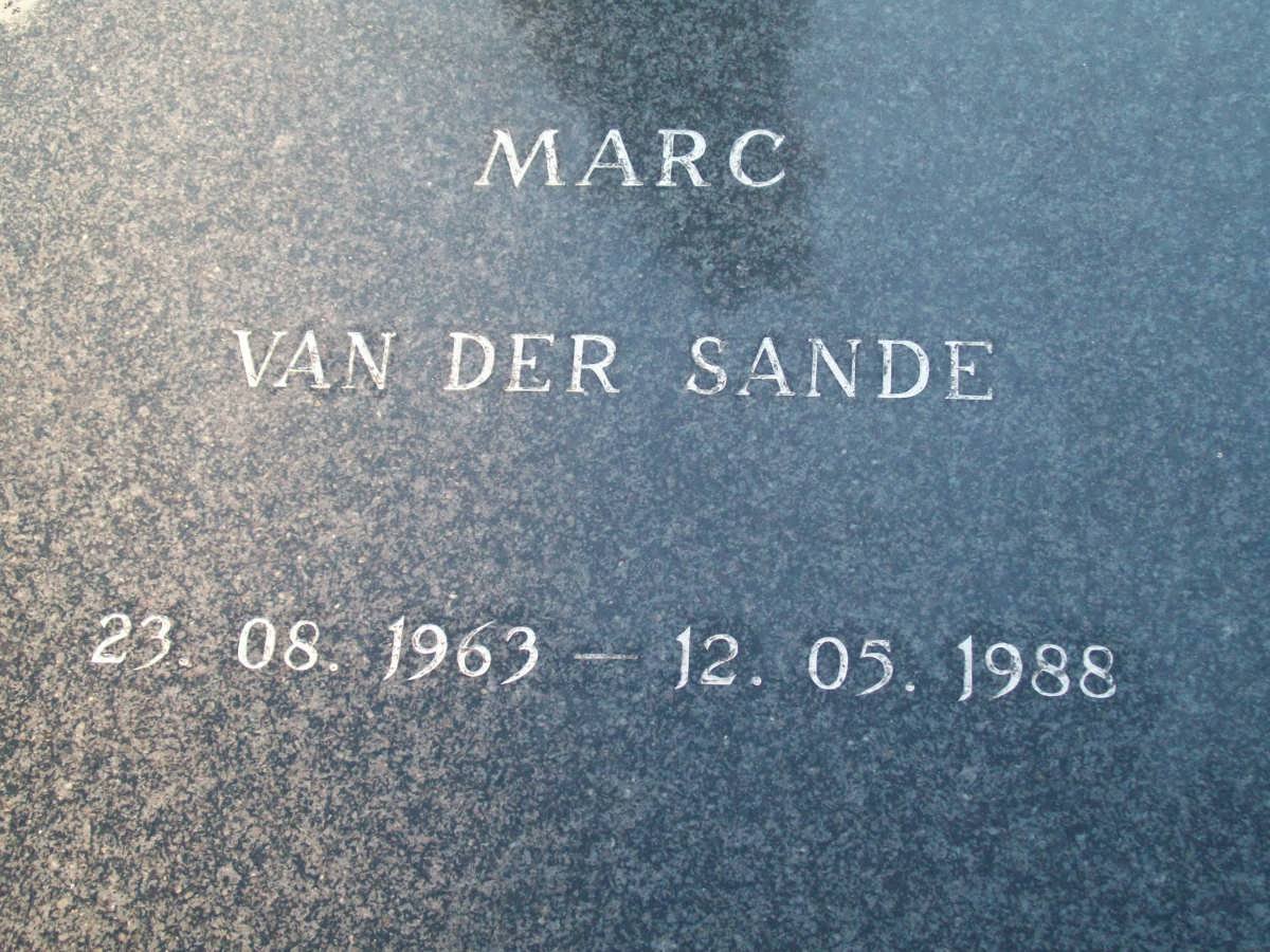 SANDE Marc, van der 1963-1988