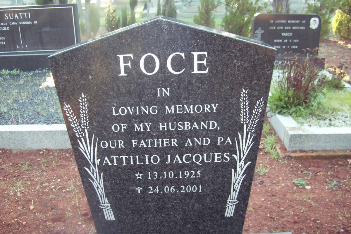 FOCE Attilio Jacques 1925-2001