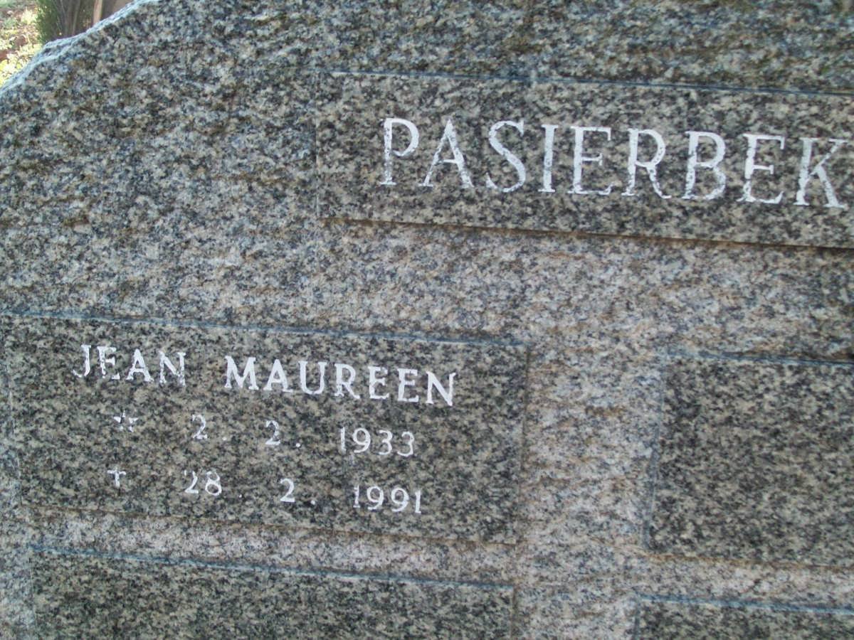 PASIERBEK Jean Maureen 1933-1991
