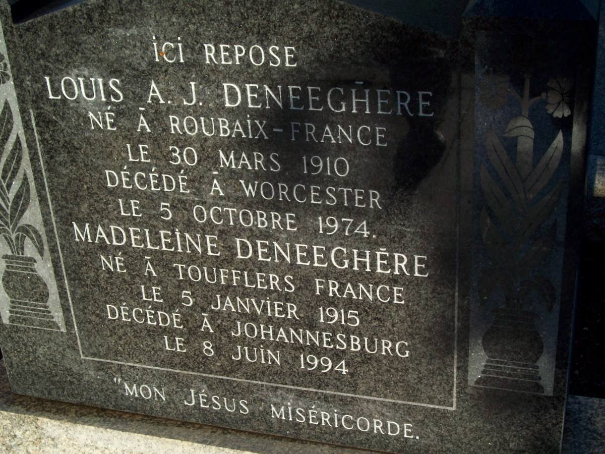 DENEEGHERE Louis A.J. 1910-1974 &amp; Madeleine 1915-1994