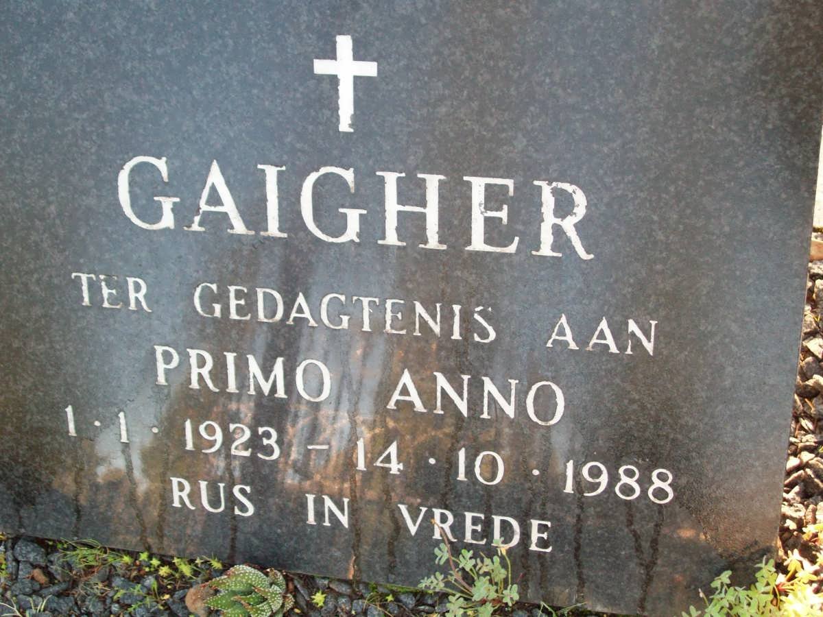 GAIGHER Primo Anno 1923-1988