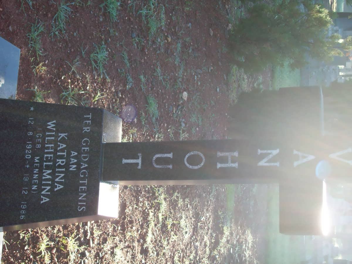 VANHOUT Katrina Wilhelmina nee MENNEN 1920-1986