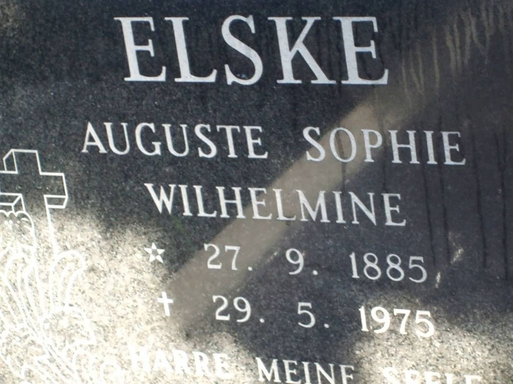 ELSKE Auguste Sophie Wilhelmine 1885-1975