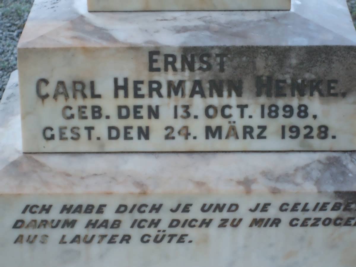HENKE Ernst Carl Hermann 1898-1928