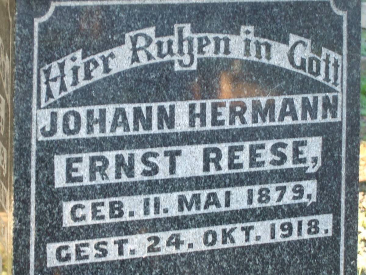 REESE Johann Hermann 1879-1918