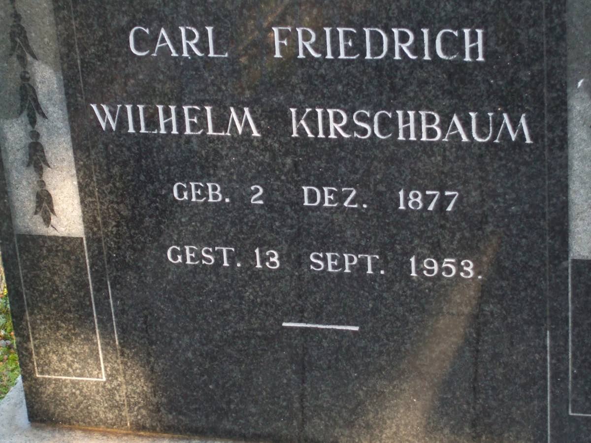 KIRSCHBAUM Carl Friedrich Wilhelm 1877-1953