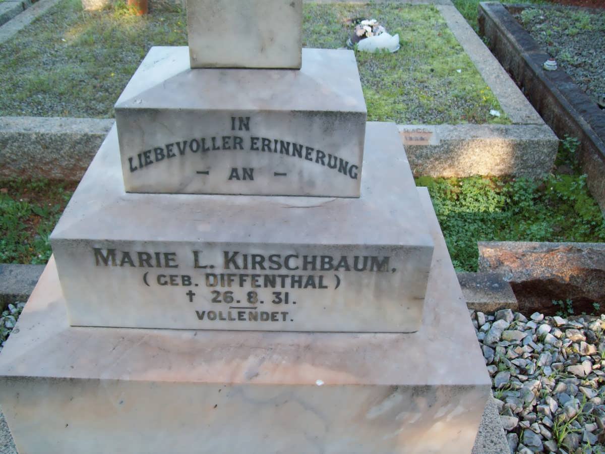 KIRSCHBAUM Marie L. nee DIFFENTHAL -1931