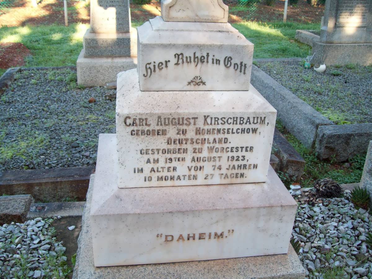 KIRSCHBAUM Carl August -1923