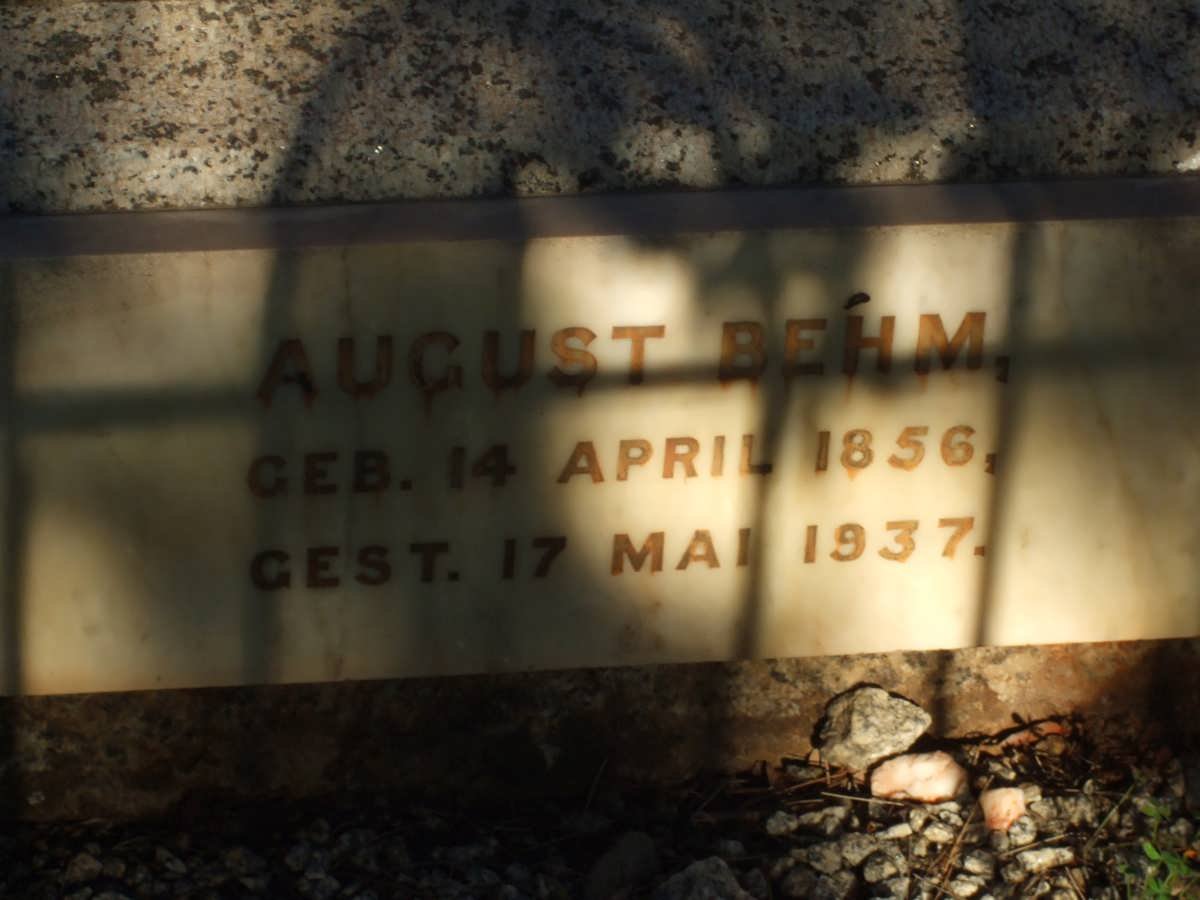BEHM August 1856-1937 &amp; Maria Emilie HOFFMANN 1857-1913