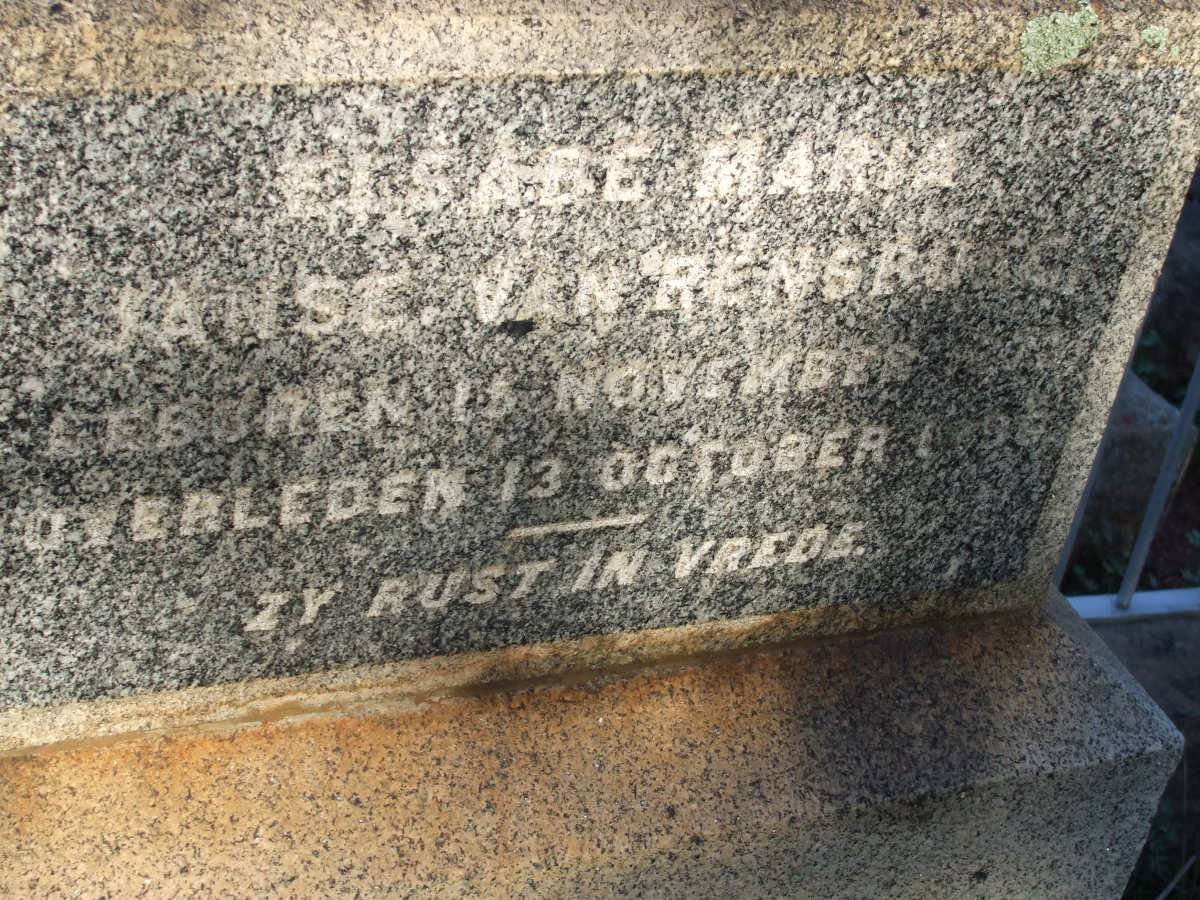 RENSBURG Elsabe Maria, Janse van ??-??