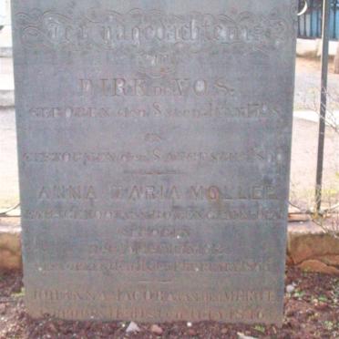 VOS Dirk, de 1798-1866 &amp; Anna Maria MOLLER 1812-1866 :: VAN DER MERWE Johanna Jacoba ??-1876