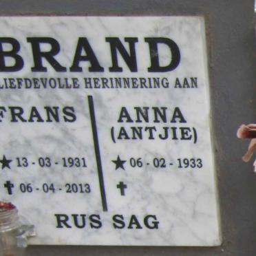 BRAND Frans 1931-2013 & Anna 1933-
