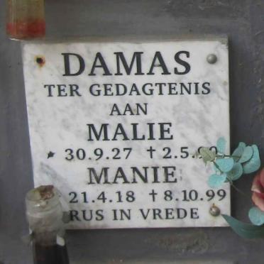 DAMAS Manie 1918-1999 & Malie 1927-199?