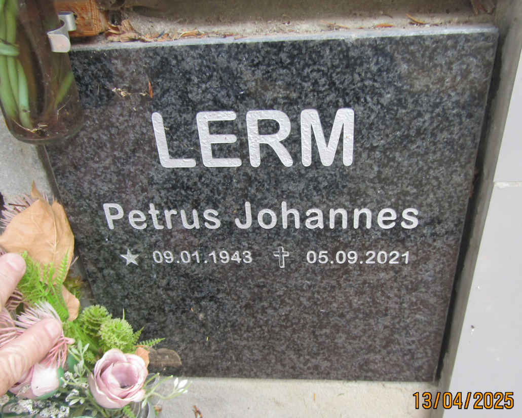 LERM Petrus Johannes 1943-2021