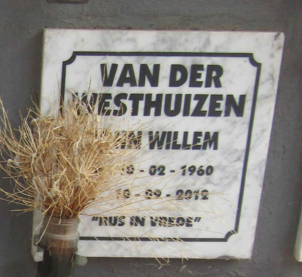 WESTHUIZEN John Willem, van der 1960-2012