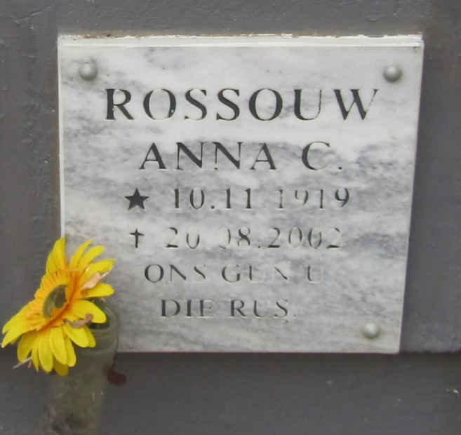 ROSSOUW Anna C. 1919-2002