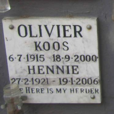 OLIVIER Koos 1915-2000 :: OLIVIER Hennie 1921-2006