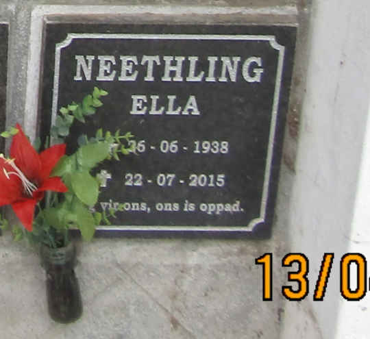 NEETHLING Ella 1938-2015