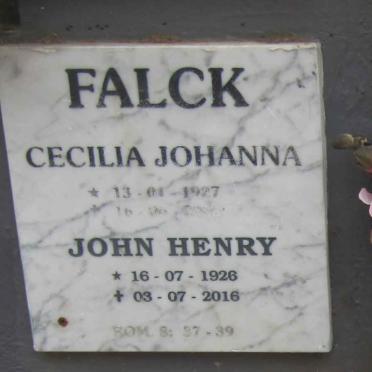 FALCK John Henry 1926-2016 & Cecilia Johanna 1927-2006